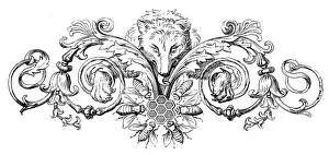 Verzierte Tiere- Illustrationen : Dekoration