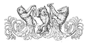 Fantasy Creature Illustrations Drucke: Humanized animals illustrations: Decoration