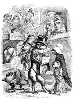 Whimsical Illustration Artists Drucke: Humanized animals illustrations: Flyering