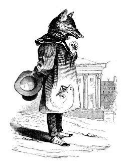 Animal Human Hybrid Art Drucke: Humanized animals illustrations: Fox