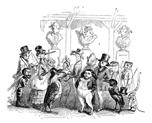 Whimsical Illustration Artists Drucke: Humanized animals illustrations: Group
