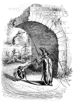 Whimsical Animal Drawings Drucke: Humanized animals illustrations: Insect wizard