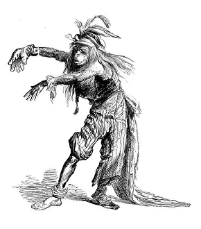 Whimsical Animal Illustrations Drucke: Humanized animals illustrations: Monkey acting