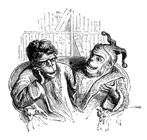 Whimsical Animal Illustrations Drucke: Humanized animals illustrations: Monkeys talking