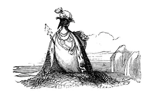 Hand Drawn Humanized Animals Drucke: Humanized animals illustrations: Penguin