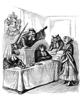 Fantasy Creature Illustrations Drucke: Humanized animals illustrations: Trial
