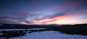 Winter Sunset In Iceland Drucke: Icelandic Sunset