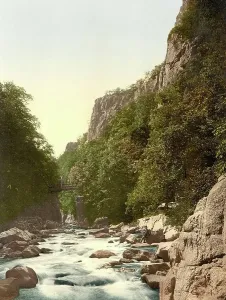 Harz Mountains Europe Drucke: The Devil's Bridge in the Bode Valley in the Harz Mountains