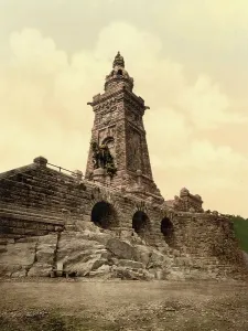 Historic German Landmark Drucke: The Kyffhaeuser Monument in Thuringia