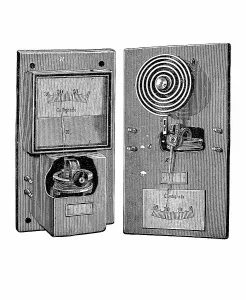 Fernthermometer für Heizungssysteme von G.A.Schultze,Berlin Deutschland Industrieprodukt aus dem Jahr 1880 Historisch digital wiederhergestellte Nachbildung eines Originals des 19.Jh. genaue Ursprungsdatum unbekannt