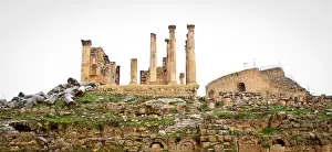 UNESCO World Heritage Site In Jordan Drucke: Jerash Temple