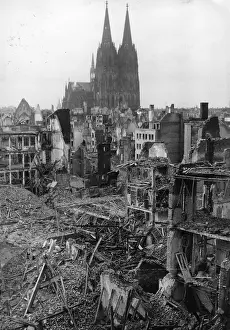 Post War Germany Images Drucke: Koln Cathedral