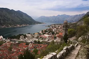 Mountain Top Photography Drucke: Kotor Viewed From Mountain