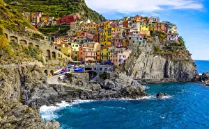 Cinque Terre Architecture Drucke: Manarola