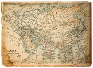 Old World Map Collection Drucke: Asia map 1898