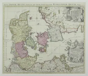 Dänemark Drucke: Karte von Dänemark