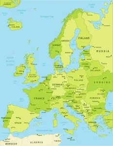 Verwandte Bilder Drucke: Detaillierter Kartenplan Europas