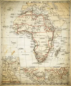 Afrika-Karte von 1869