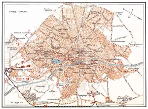 Historical Maps Of Europe Drucke: Bucharest map
