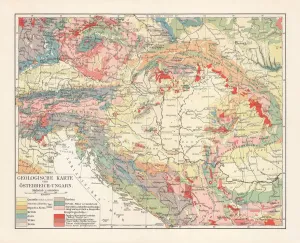 Geologisch Drucke: Gebietsgeologischer Atlas des österreichisch-ungarischen Reiches