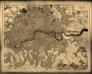 Drucke von Stadtplan von London London Drucke: Karte der Stadt London
