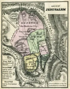 Karte der alten Jerusalems