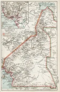Leipzig Wien Verlag Maps Drucke: Map of Camerun 1900