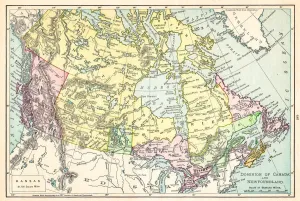 Karte Kanadas 1895