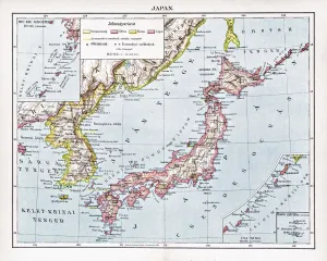Historical Maps Of Japan Drucke: Map of Japan