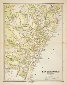Karte von Neusüdwales 1883