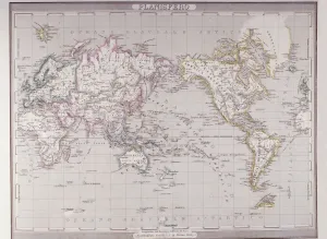 Old World Map Prints Drucke: Planispheric Map of the World