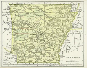 Arkansas Map Drucke: Map Of Arkansas