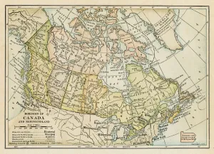 Drucke von Karte aus der physischen Geographie von R.S.Tarr, verlegt durch die Macmillan-Company in London im Jahr 1898 Bilder Datiert 2019 November: Karte Kanadas, 1898