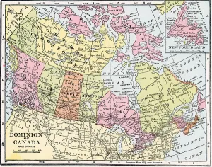 Canada Map Drucke: Map Of Canada And Her Provinces
