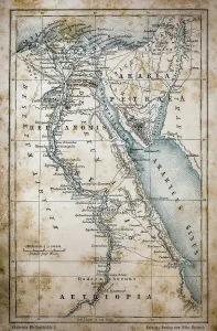 Afrika Drucke: Karte Ägyptens
