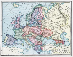 Old World Maps For Sale Drucke: Map Of Europe