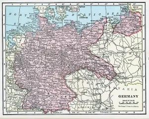 Vintage German Maps Drucke: Map Of Germany