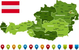 Austria Map Drucke: Austria Map