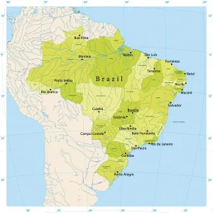 Brasil Vektorkarte