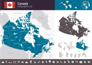 Kanada - Informationskarte-Mappe-Illustration