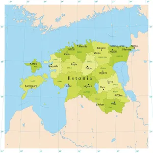 Estland Vektormap