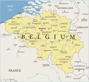 Karte von Belgien - Vektor