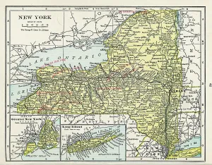 New York State Map Drucke: Map Of New York