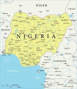 Karte von Nigeria