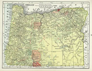 Karte von Oregon