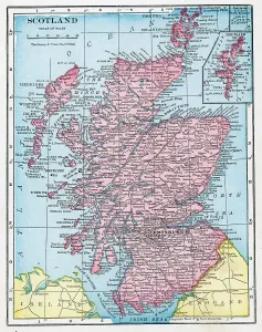 Antique Map Collection Drucke: Map Of Scotland