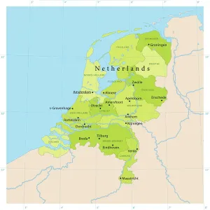 Niederlande Vektorkarte