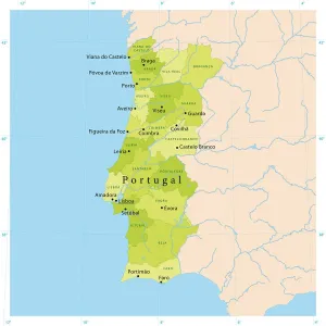 Portugals Vektormap