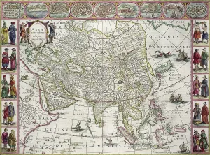 Drucke von Asien neu gezeichnet, 1617 (Farblithographie) (Foto von Art Images via Getty Images) Bilder Datiert 2008 Februar: Privatsammlung.