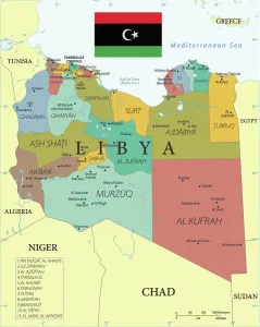 Referenzkarte Libyen mit Schlüsseln